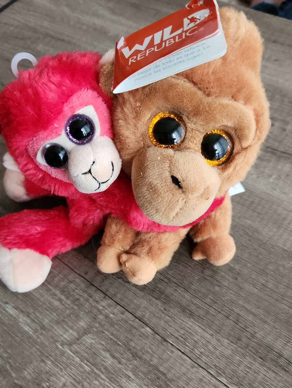 Wild Republic Plush Monkey Duo - Pink & Brown💖🤎